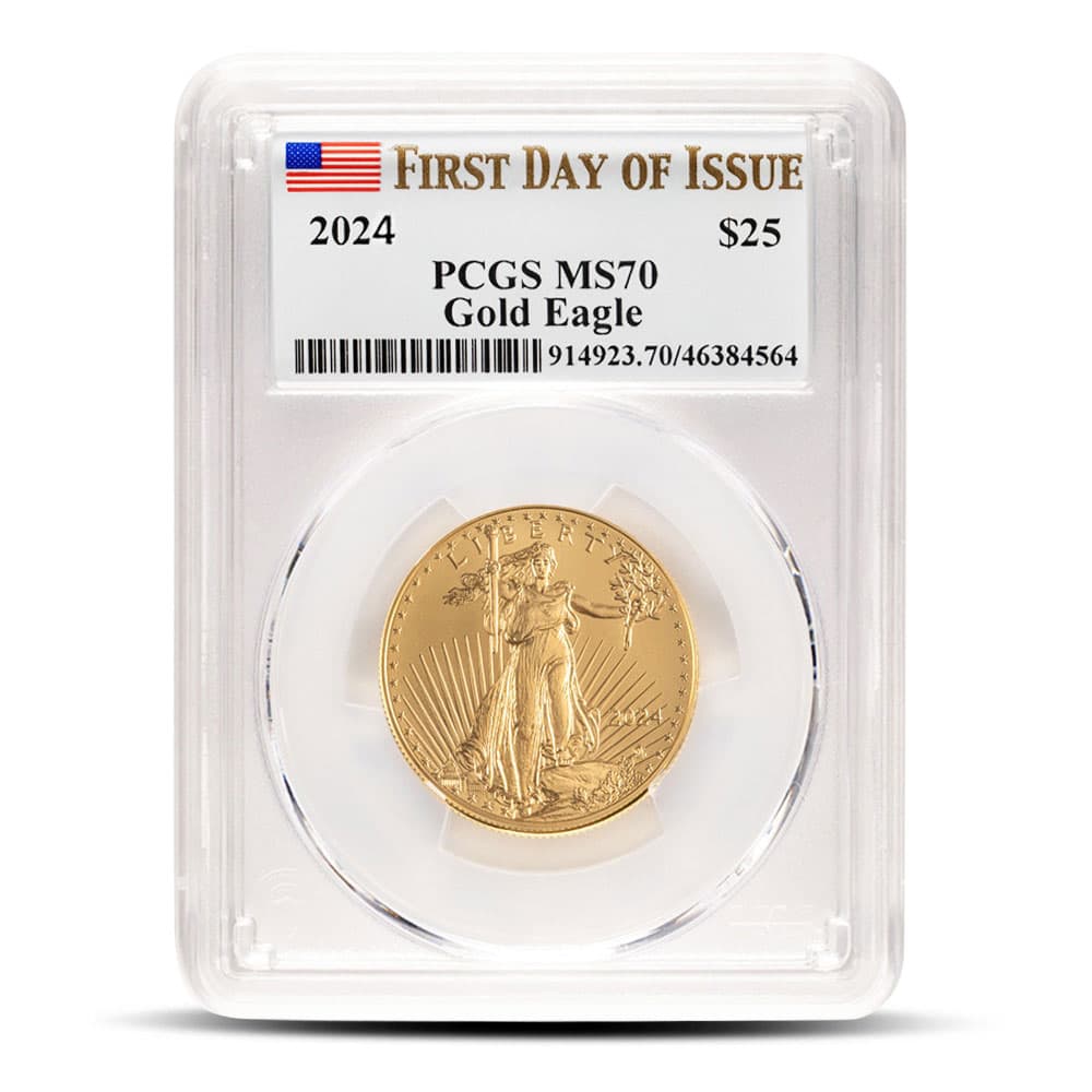 2024 1/2 oz American Gold Eagle Coin PCGS MS70 FDOI