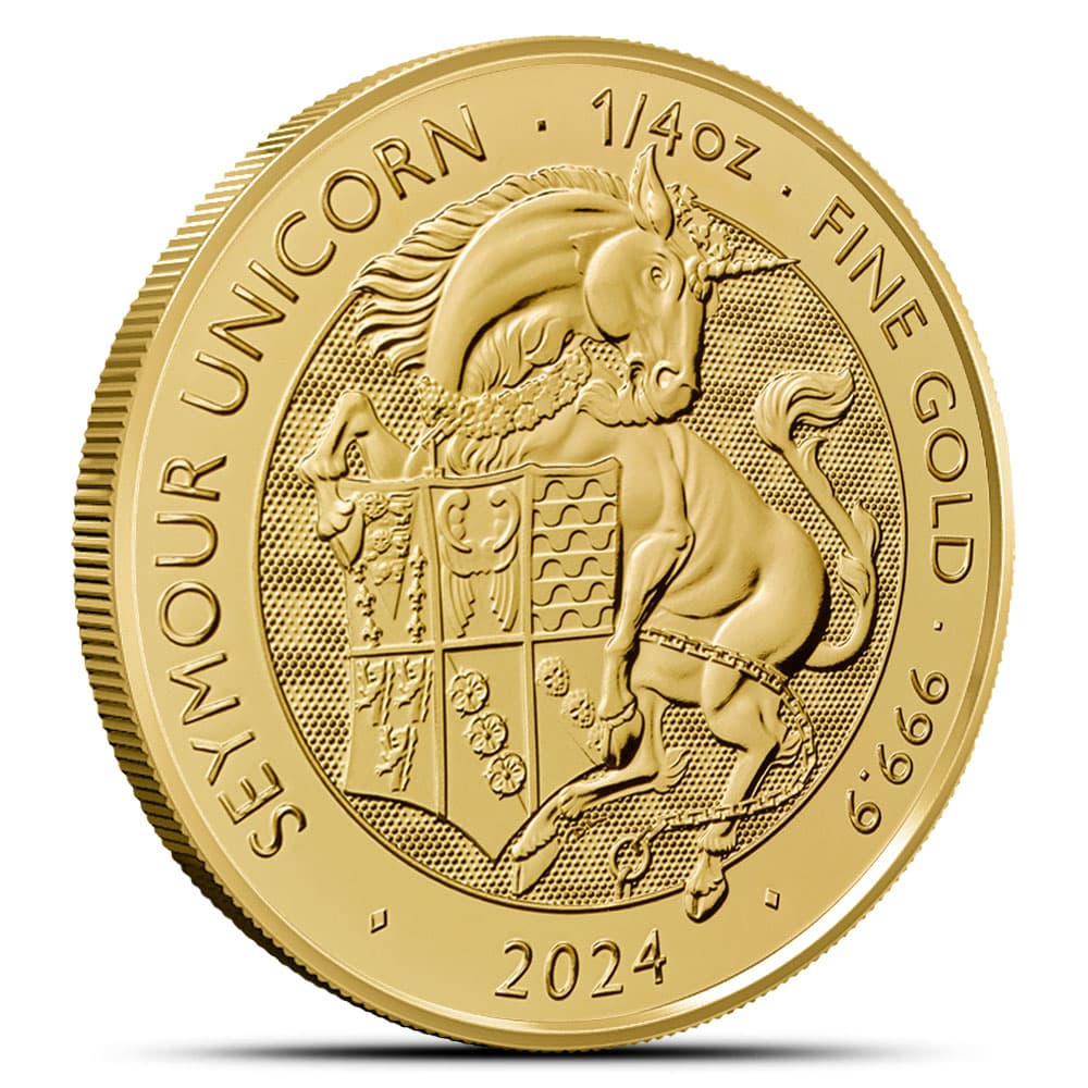 2024 1/4 oz British Gold Tudor Beasts Seymour Unicorn Coin (BU)