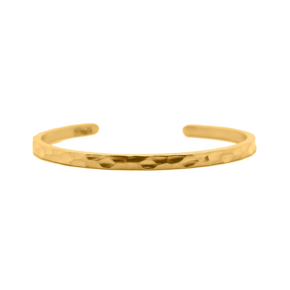 Nebü 34.1g 24K Classic Hammered Wrist Cuff