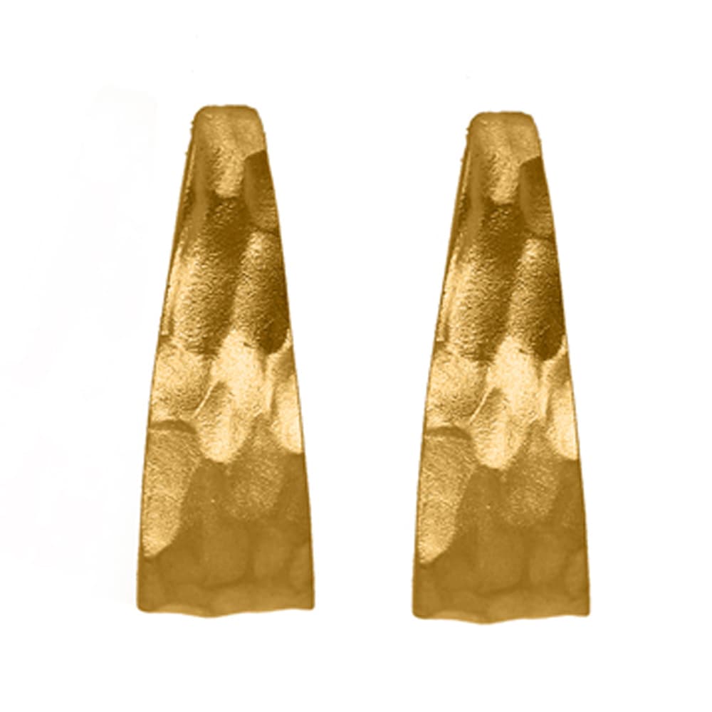 Nebü 10.5g 24K Hammered Obelisk Earrings