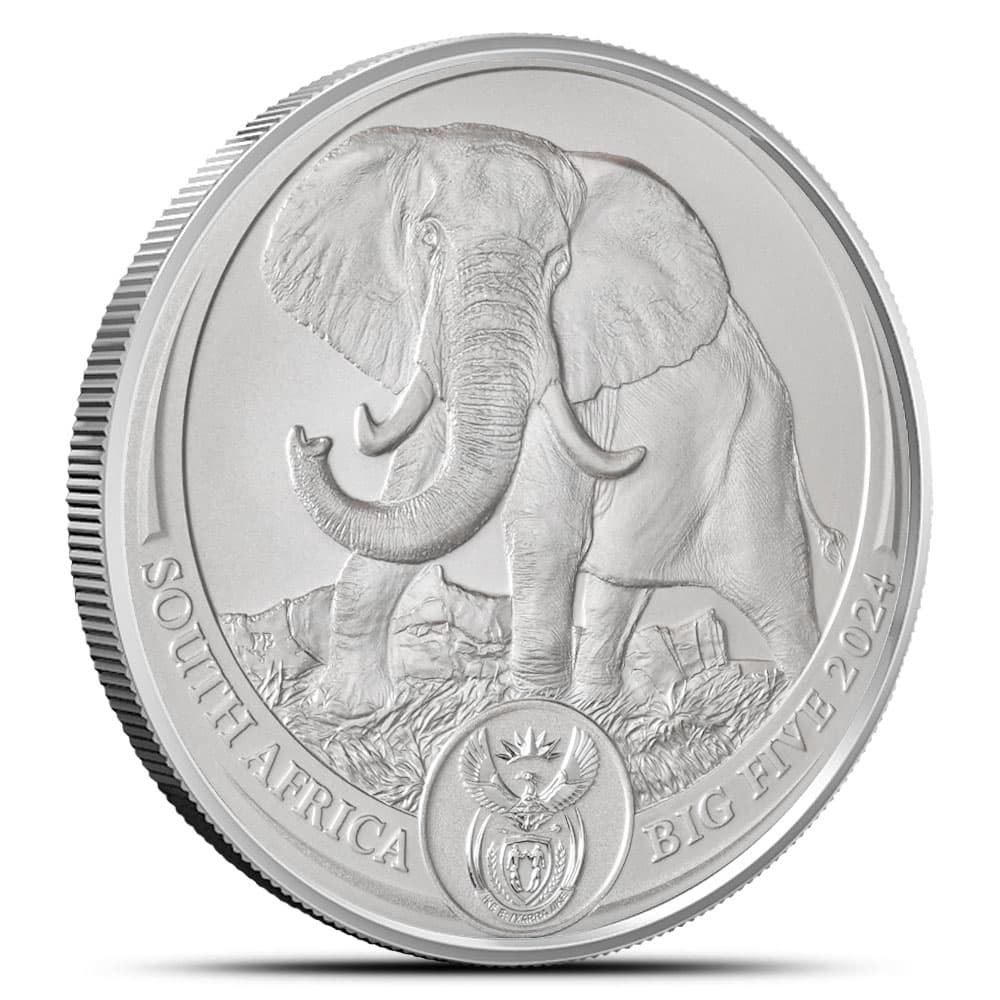 2024 1 oz South African Big Five Series III Elephant Silver Coin (BU)