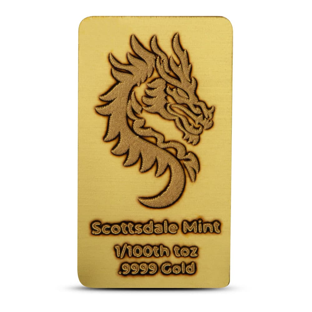 1/100 oz Scottsdale Dragon Gold Bar (New)