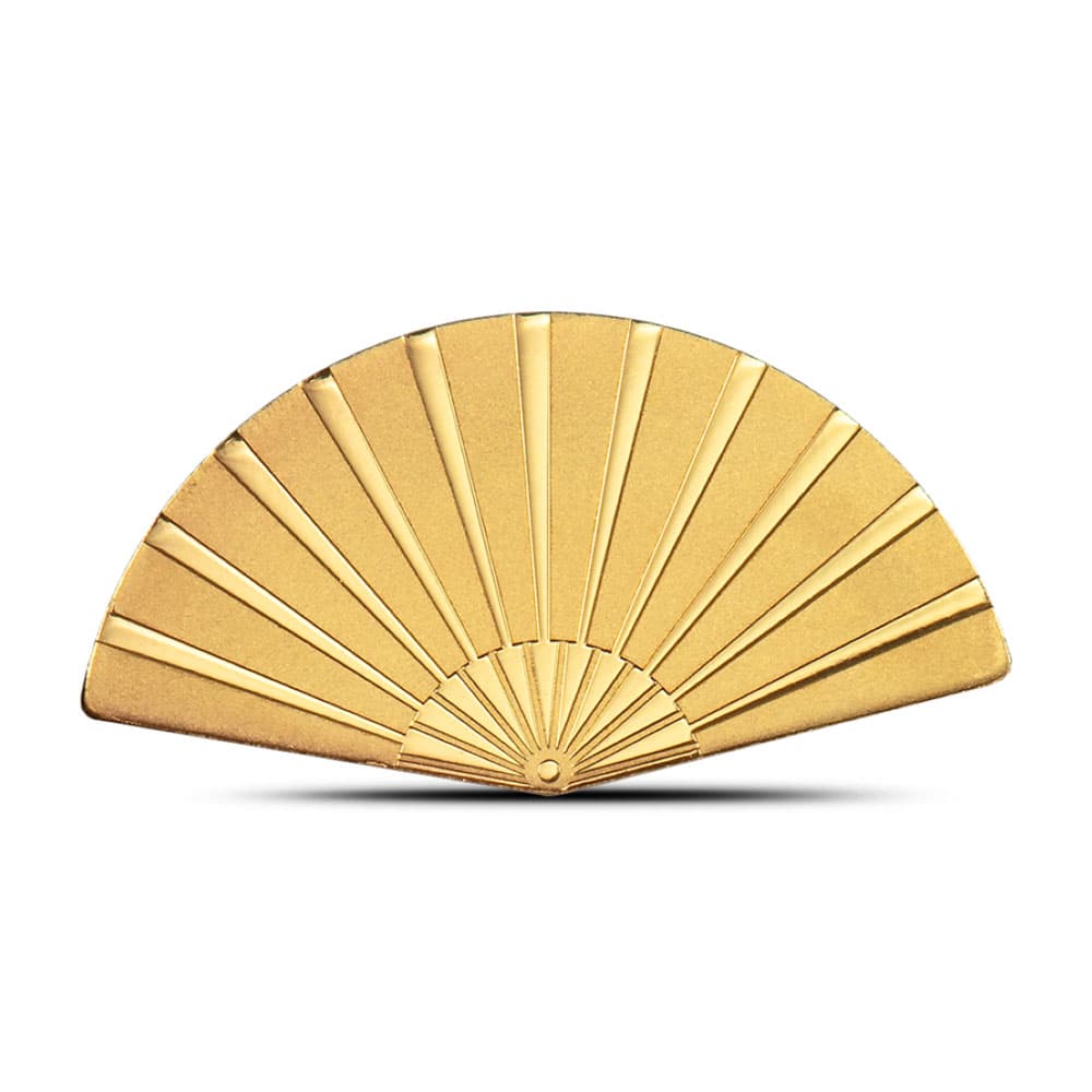 2024 1/2 Gram Palau Gold Asian Fan Shaped Coin