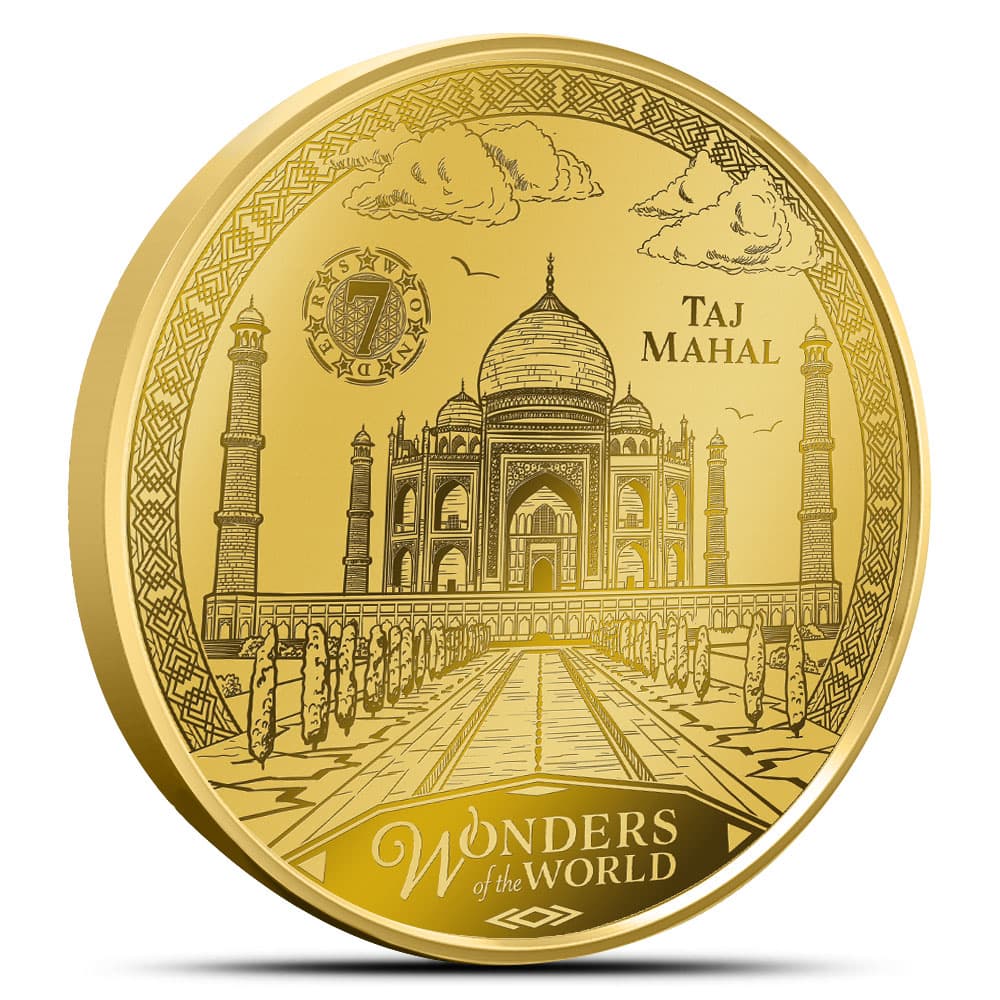 2024 1/100 oz Solomon Islands Taj Mahal Gold Coin (Proof-Like, In Card)