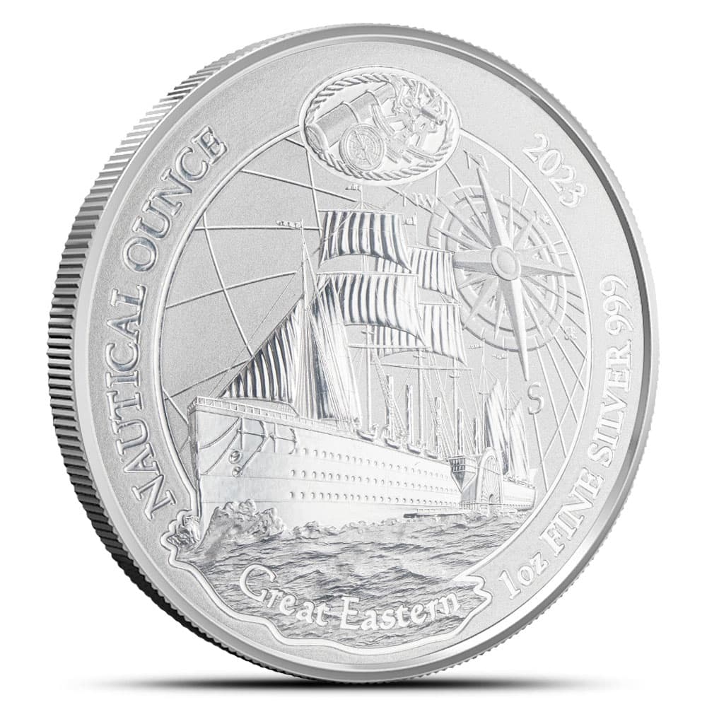 2023 1 oz Rwandan Silver Great Eastern Nautical Ounce Coin (BU)