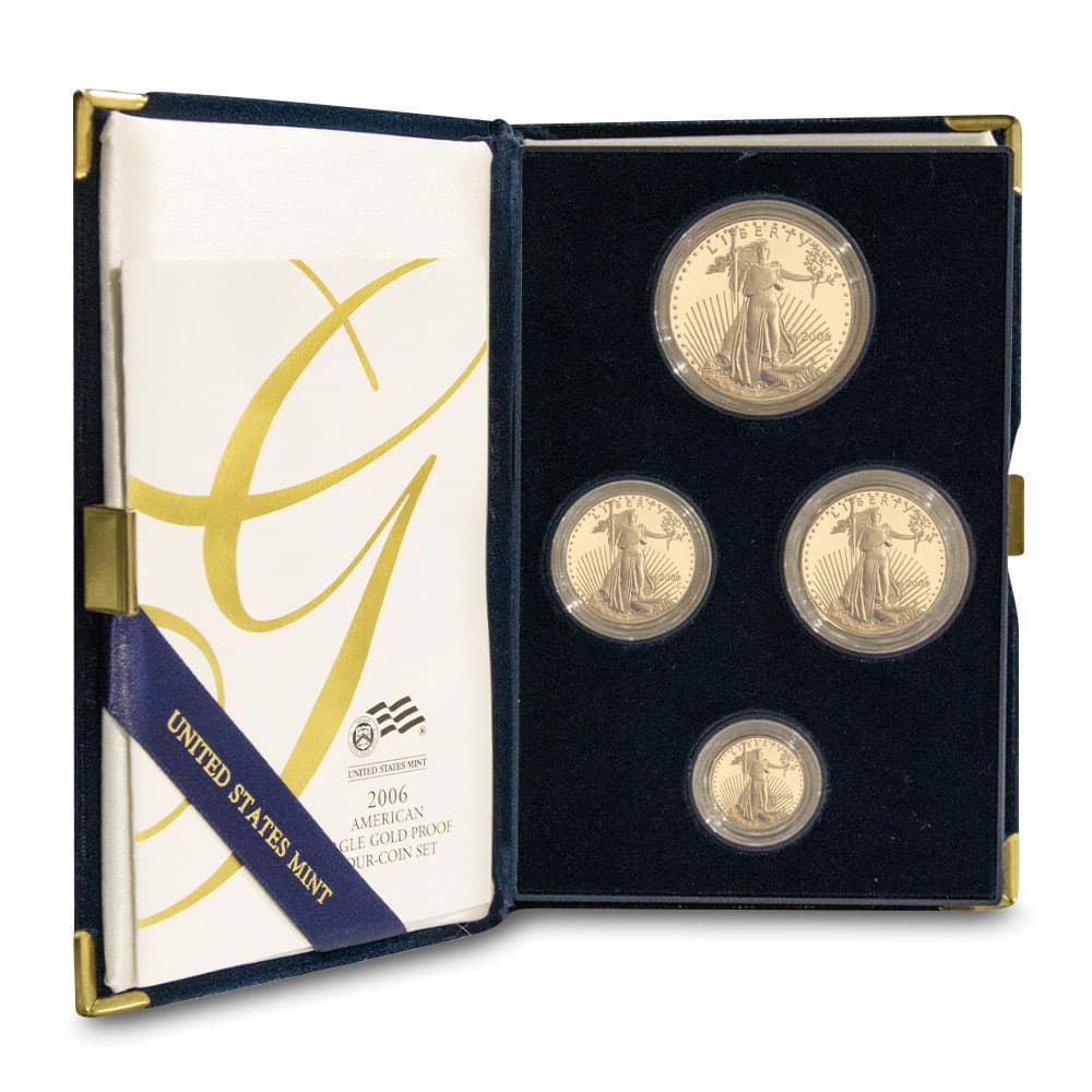 2006-W 4-Coin Proof American Gold Eagle Set (Box + CoA)