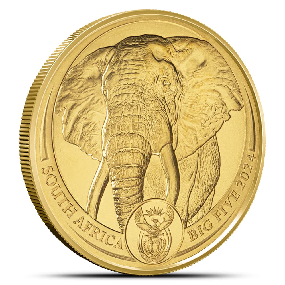 2024 1 oz South African Gold Big Five Elephant Coin (BU)