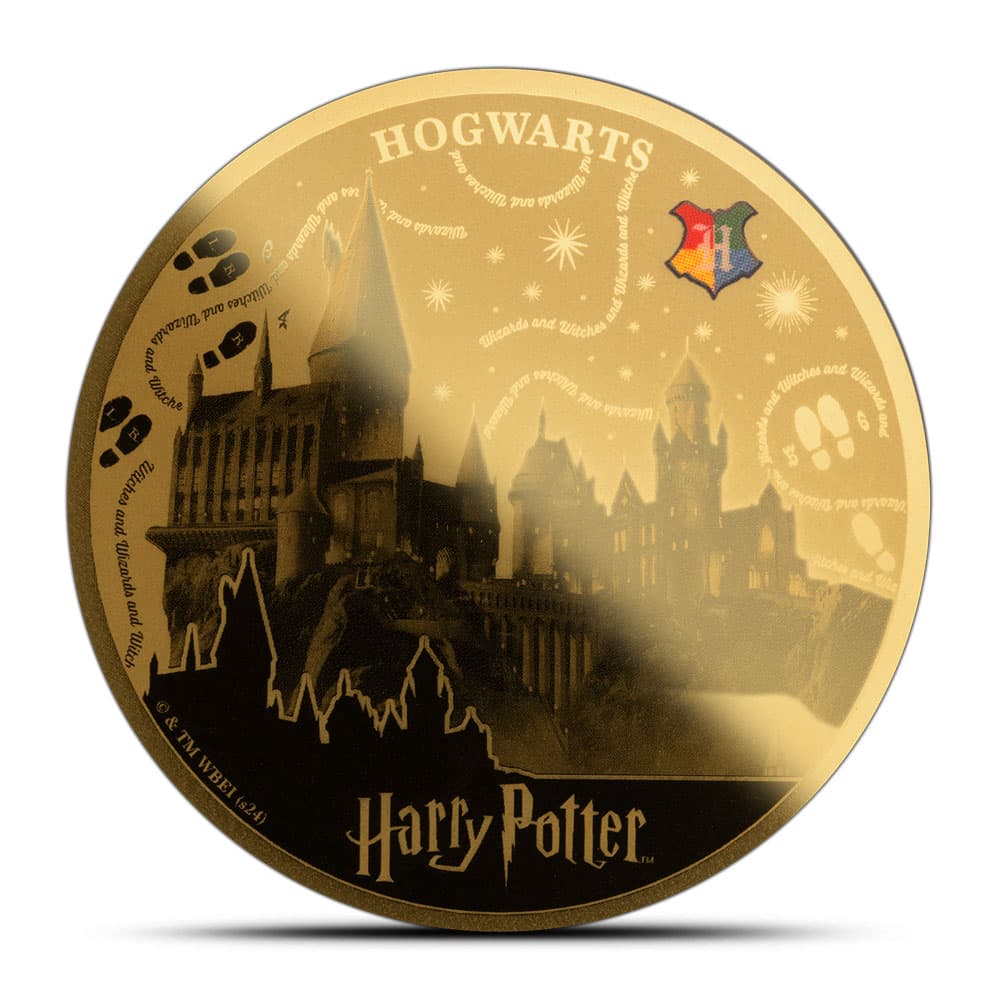 2024 1/200 oz Samoa Gold Hogwarts Coin (Proof-Like)