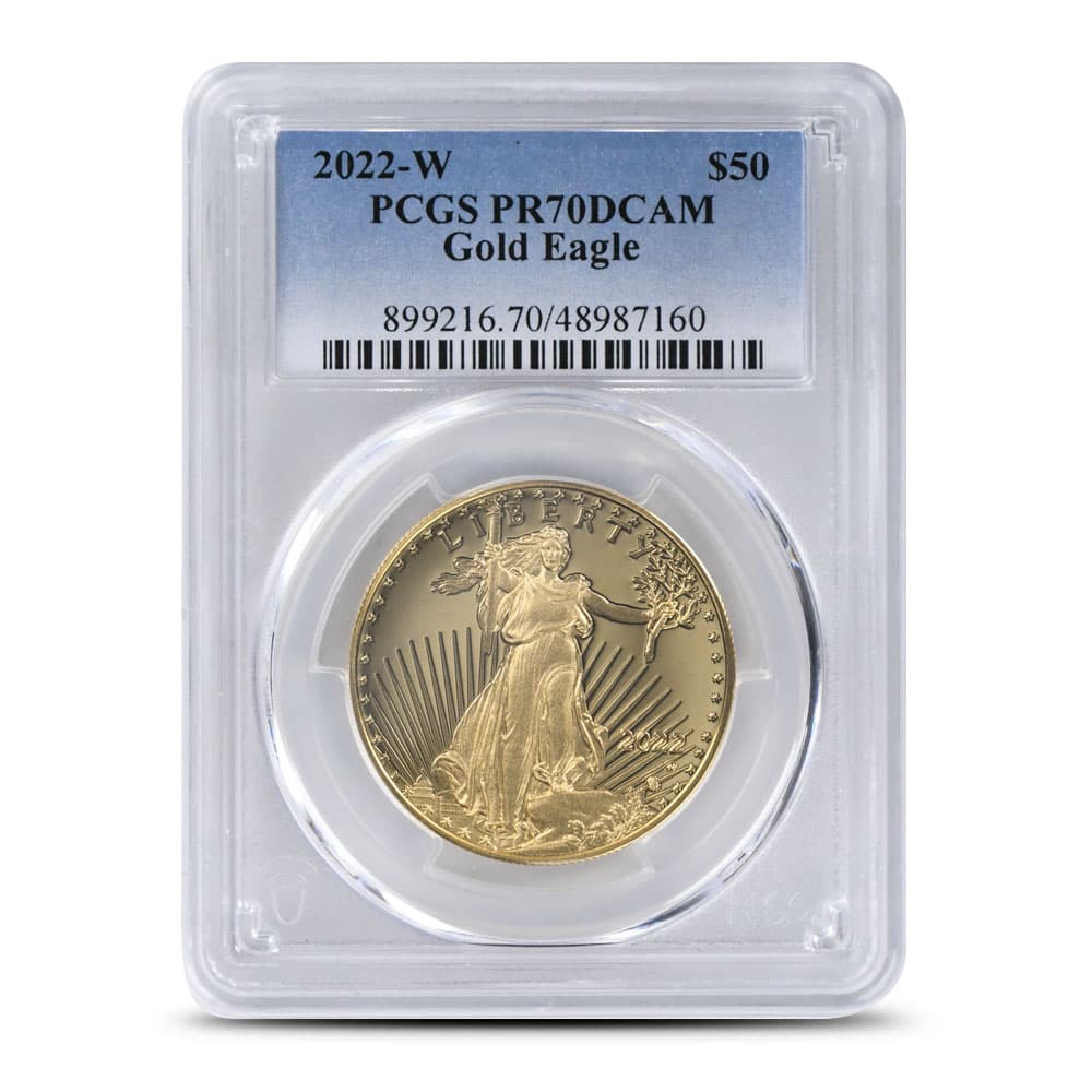 2022-W 1 oz Proof American Gold Eagle Coin PCGS PR70 DCAM