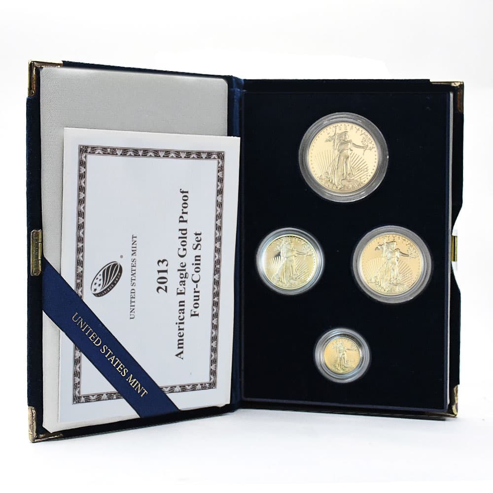 2013 4-Coin Proof American Gold Eaglet Set (Box + CoA)