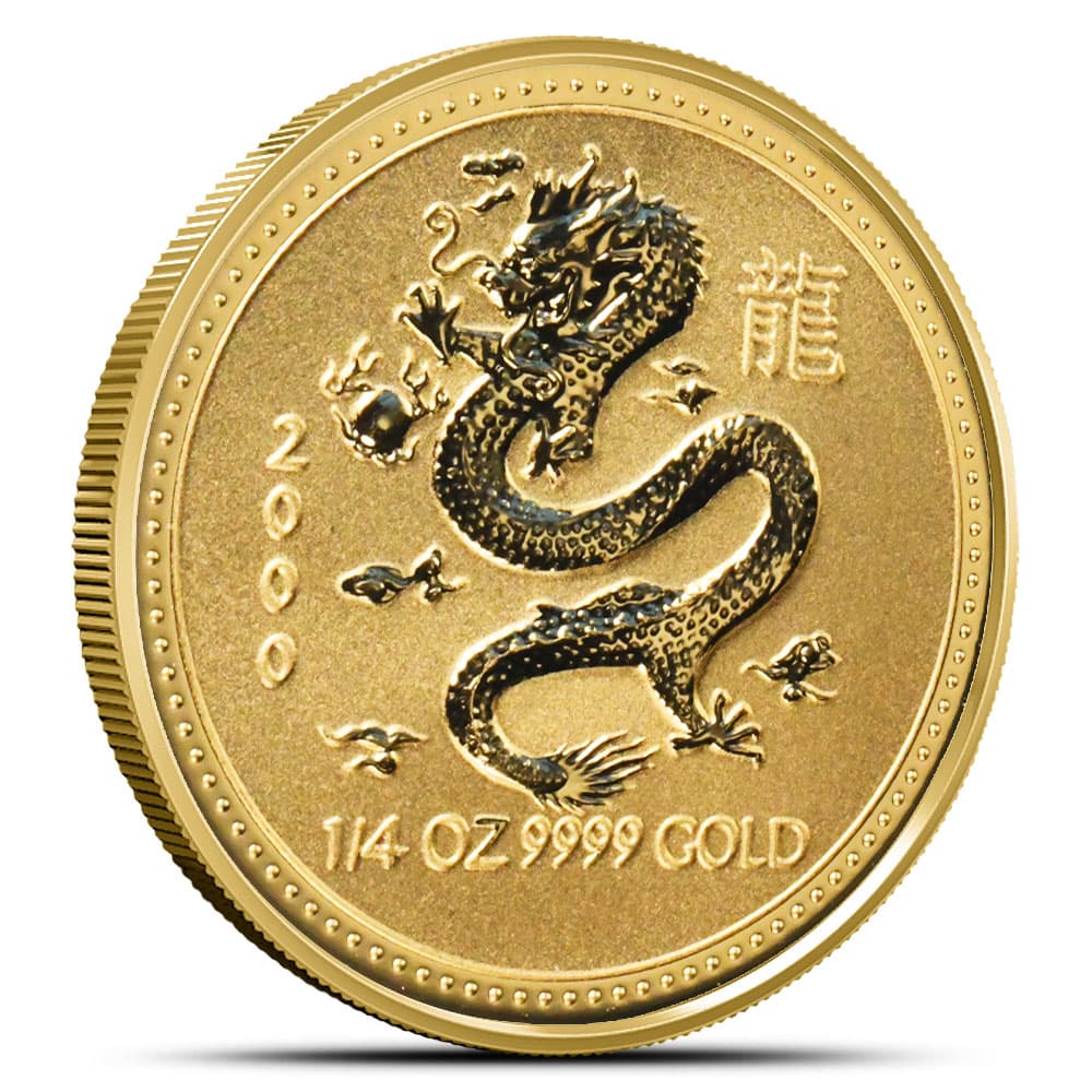 2000 1/4 oz Australian Gold Lunar Dragon Coin (Series I)