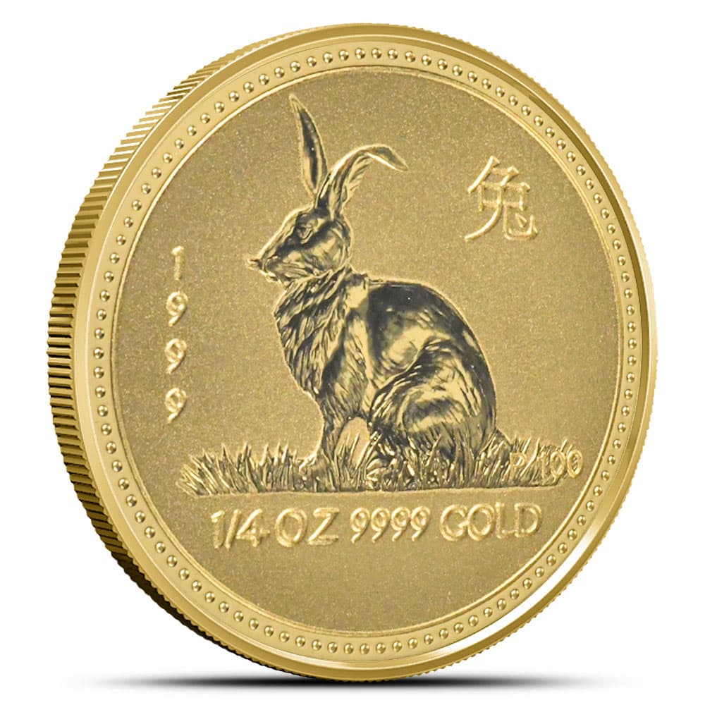 1999 1/4 oz Australian Gold Lunar Rabbit Coin (Series I)