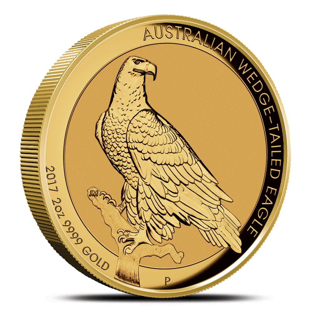 2017 2 oz Proof Australian Gold Wedge Tailed Eagle Coin (High Relief)