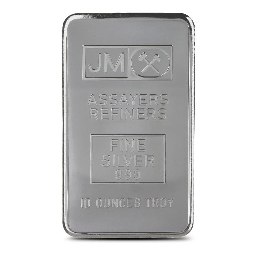 10 oz Johnson Matthey Silver Bar (New)