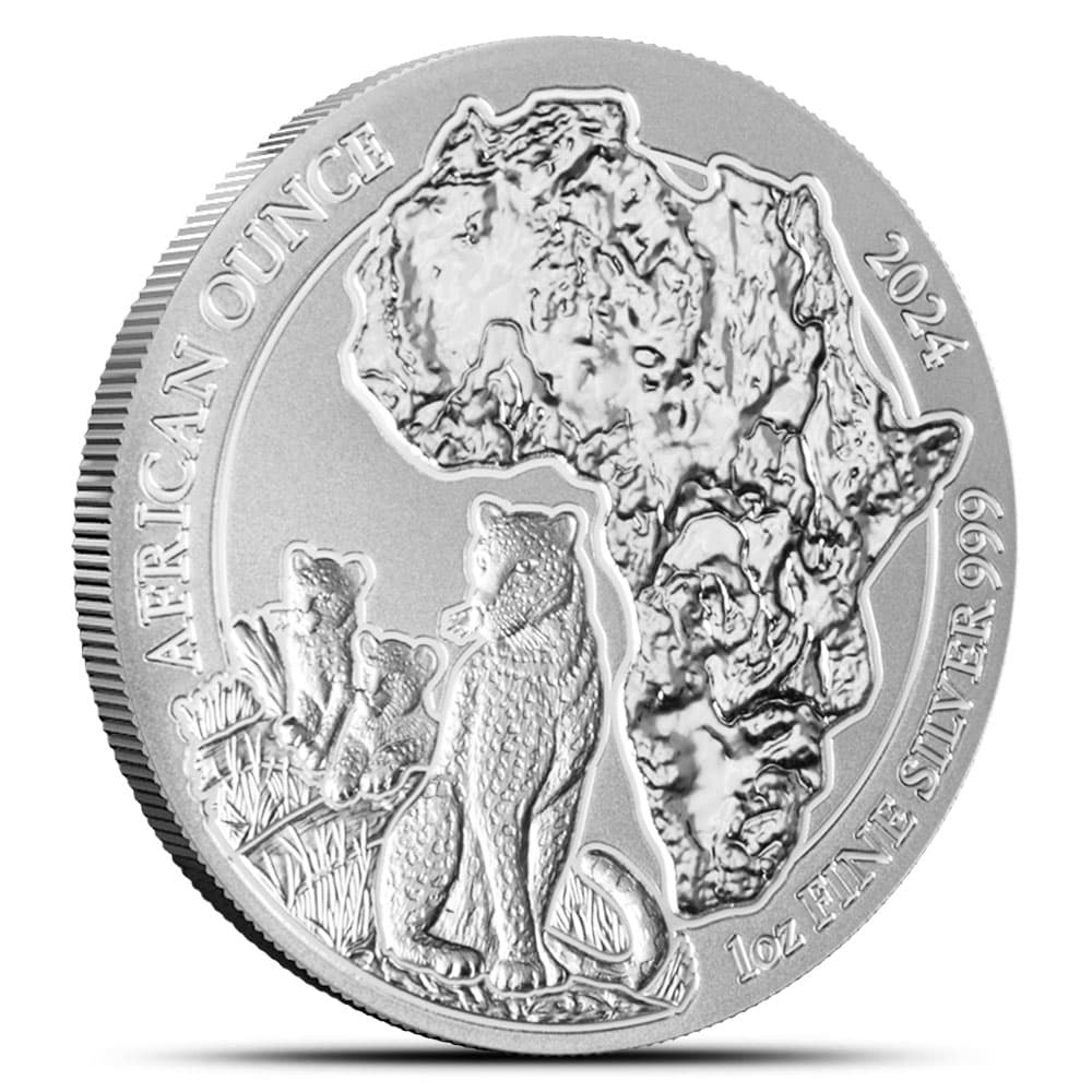 2024 1 oz Rwandan Leopard Silver Coin (BU)