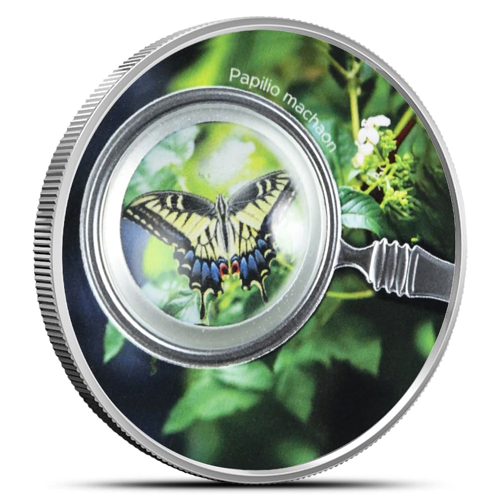 2024 17.5 Gram Proof Silver Cameroon Butterflies Papilio Machaon Coin