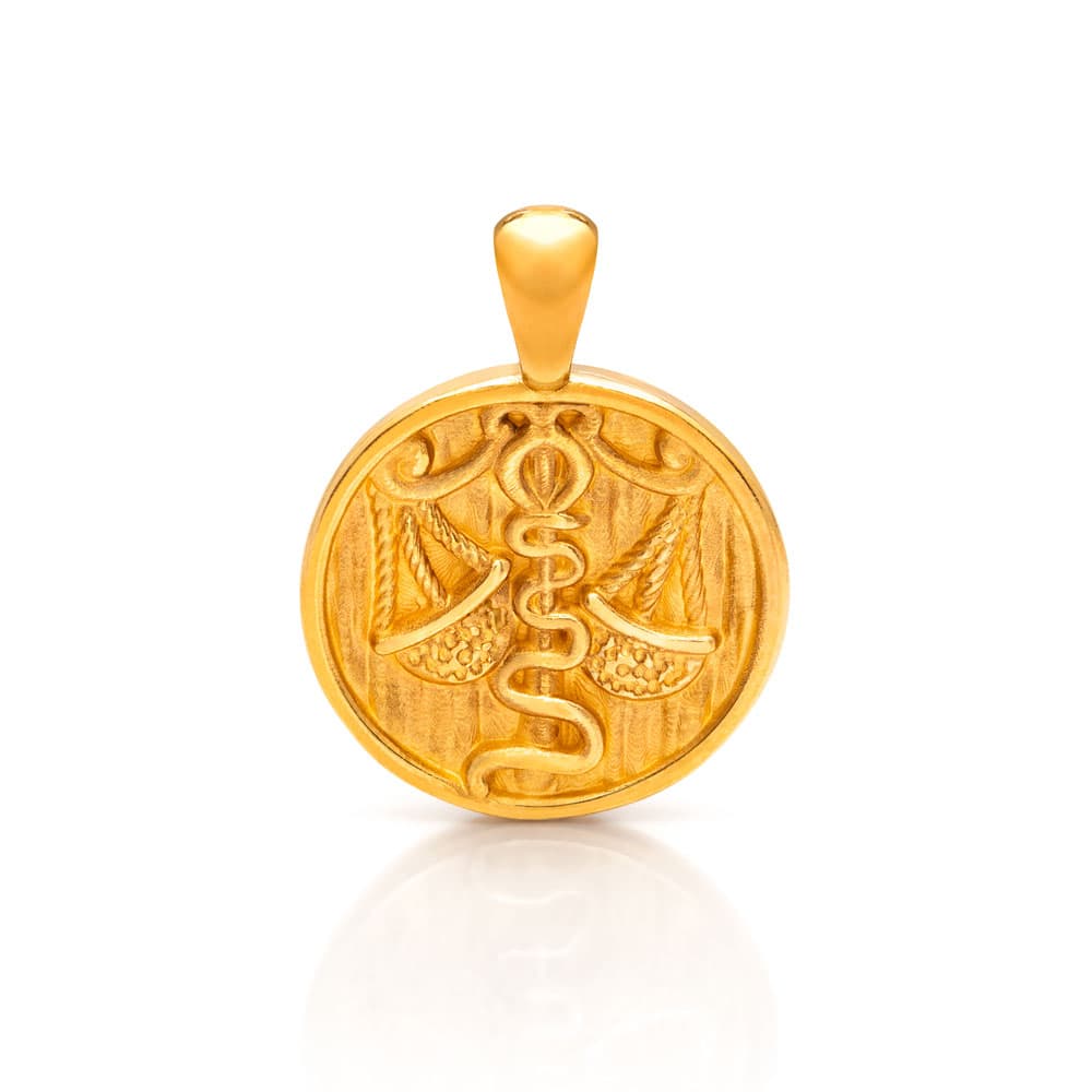 Nebü 15.8g 24Kt Gold Zodiac Libra Pendant