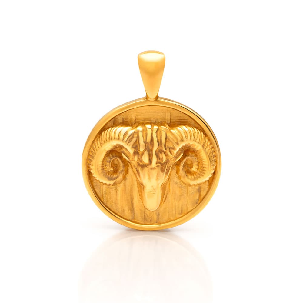 Nebü 17.6g 24Kt Gold Zodiac Aries Pendant