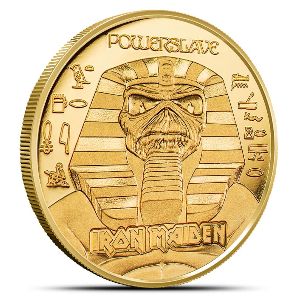 2024 1/2 Gram Cook Islands Gold Iron Maiden Powerslave Coin