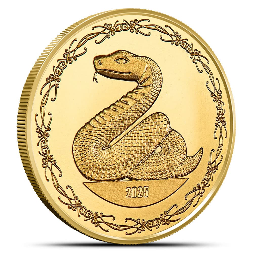 2025 1/2 Gram Proof Mongolia Gold Lunar Snake Coin