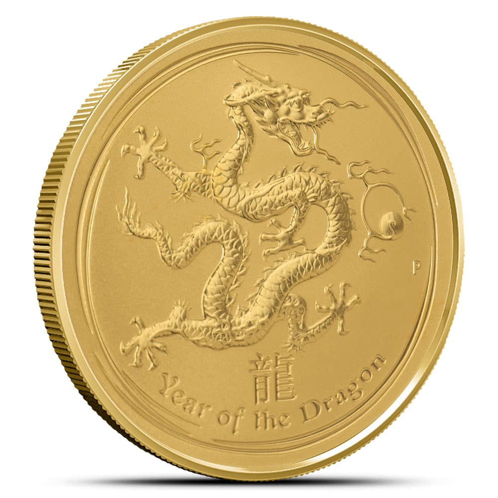 2012 1/2 oz Australian Gold Lunar Dragon Coin