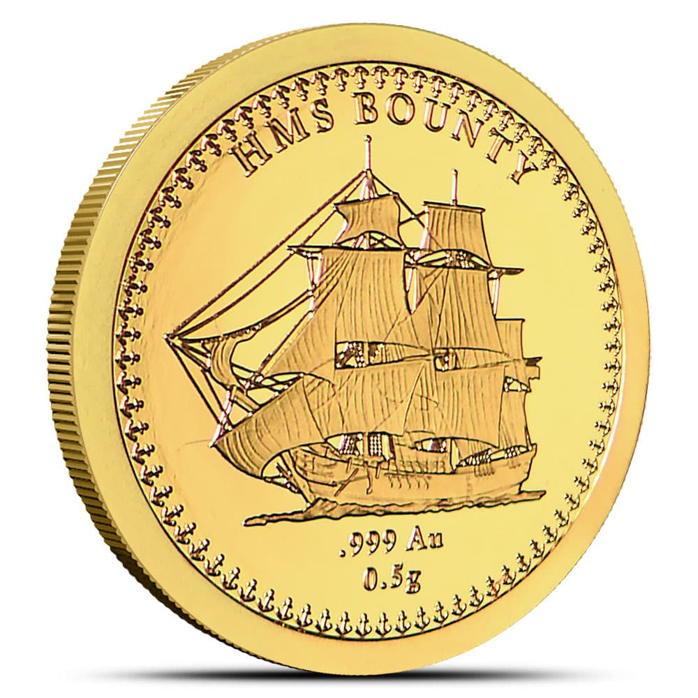 2024 1/2 Gram Pitcairn Islands Gold Bounty Coin (BU)