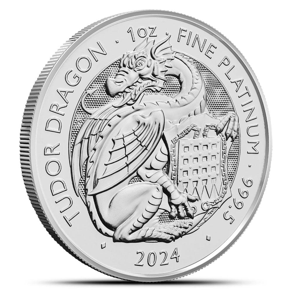 2024 1 oz British Platinum Tudor Beasts The Tudor Dragon Coin (BU) - Jul 25, 2024