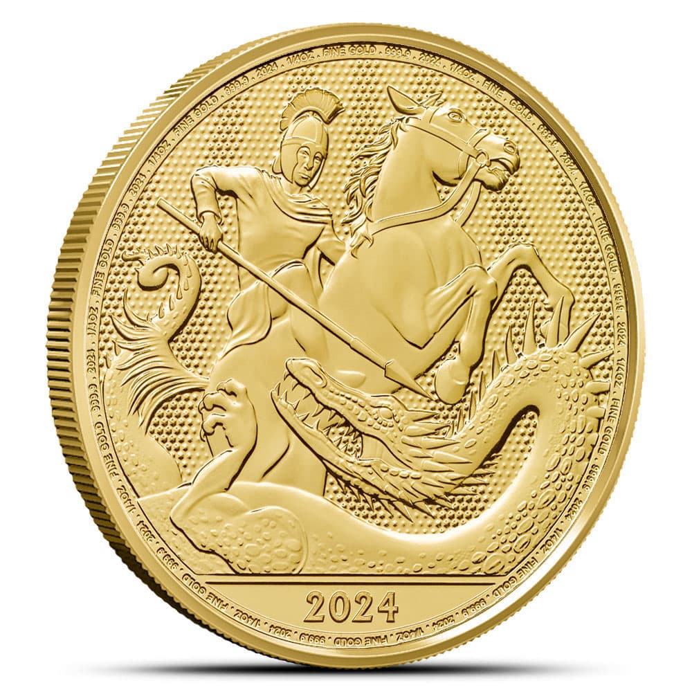 2024 1/4 oz British Gold St. George and the Dragon Coin (BU)