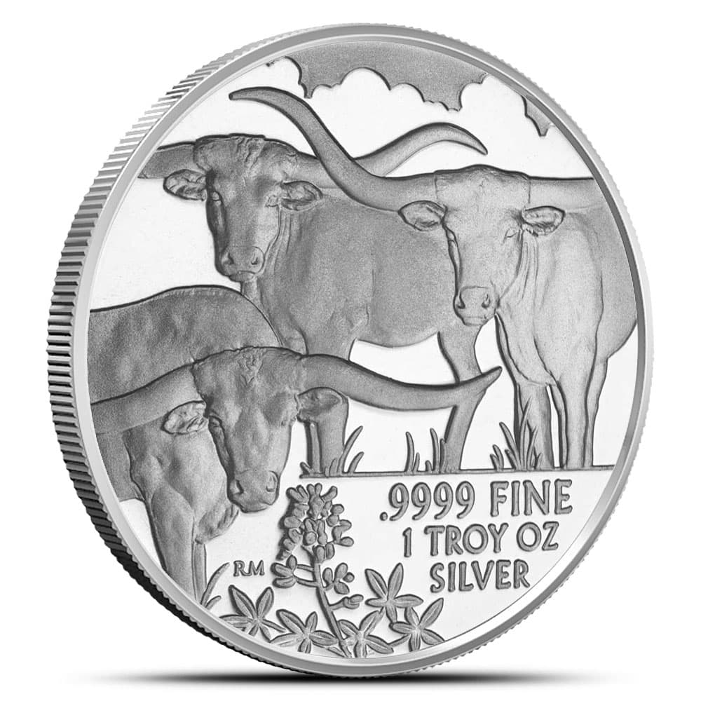 2014 1 oz Texas Mint Longhorn Silver Round (New) - Sep 12, 2024