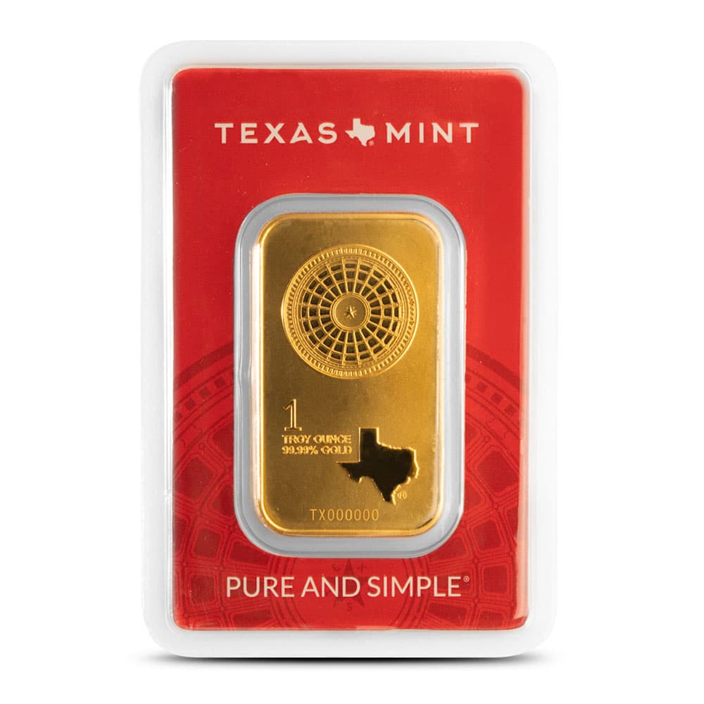 1 oz Texas Mint Gold Bar (New) - Oct 11, 2024