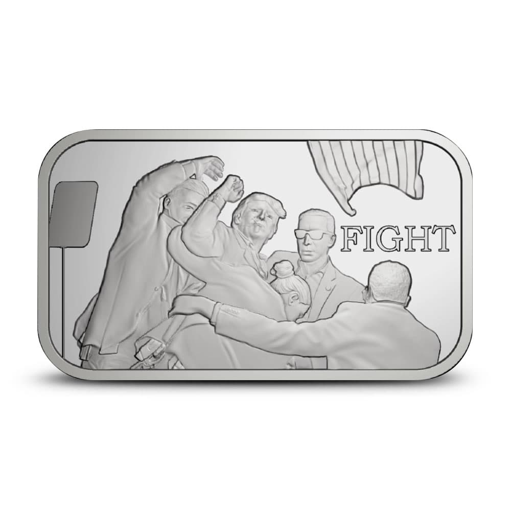 1 oz Trump Fight Silver Bar (New) - Jul 31, 2024