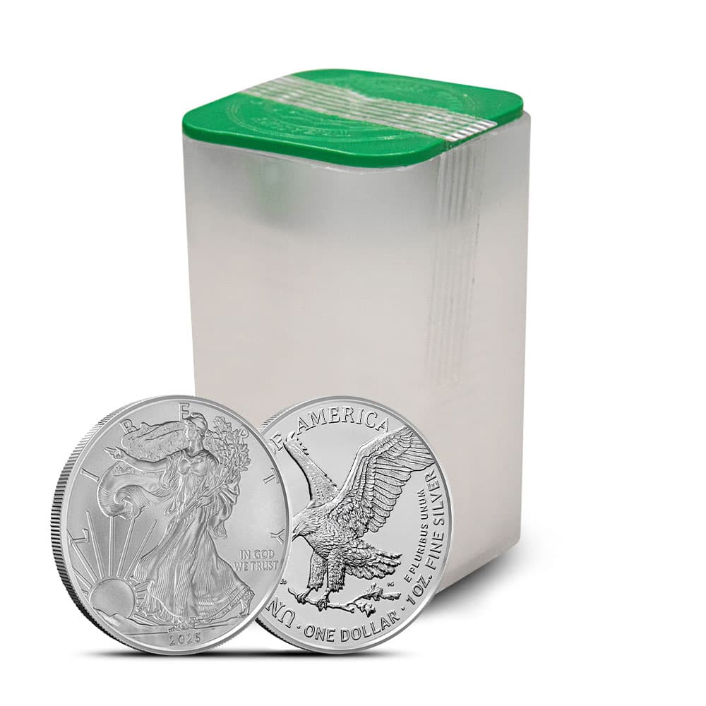 2025 1 oz American Silver Eagle Tube (20 Coins, BU) - Jan 14, 2025