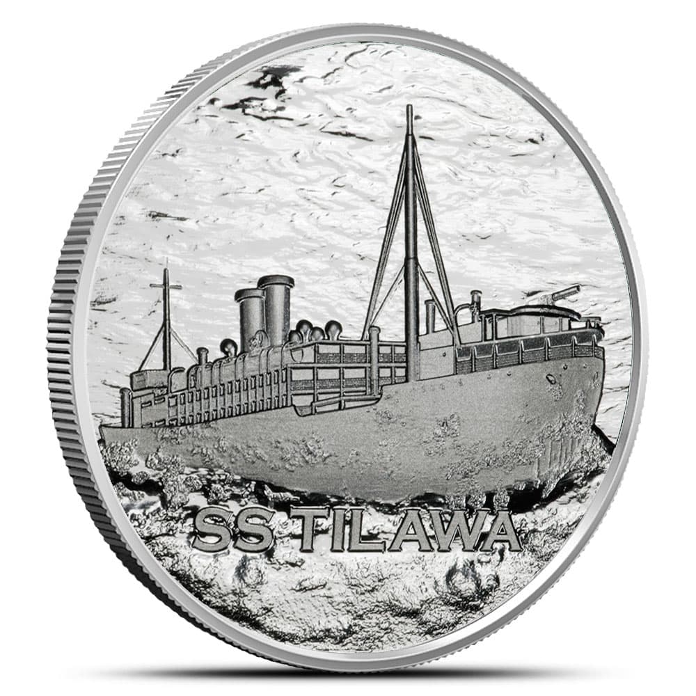 1 oz S.S. Tilawa Shipwreck Silver Round (New)