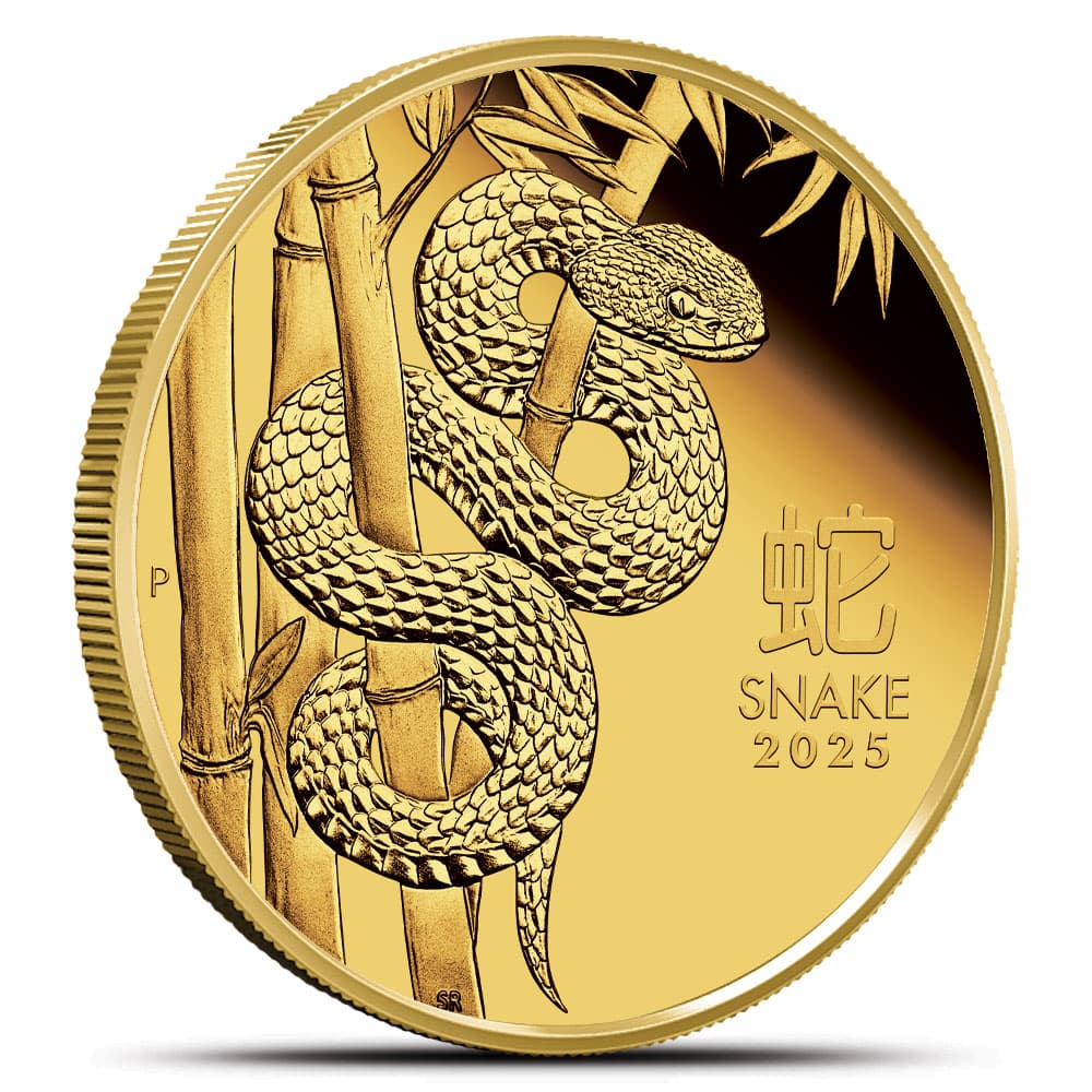 2025 1 oz Proof Australian Gold Lunar Snake Coin (Box + CoA)