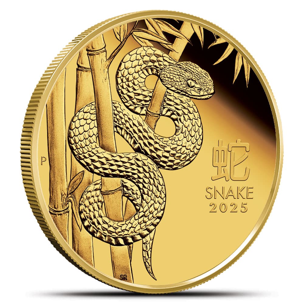 2025 1/4 oz Proof Australian Gold Lunar Snake Coin (Box + CoA)