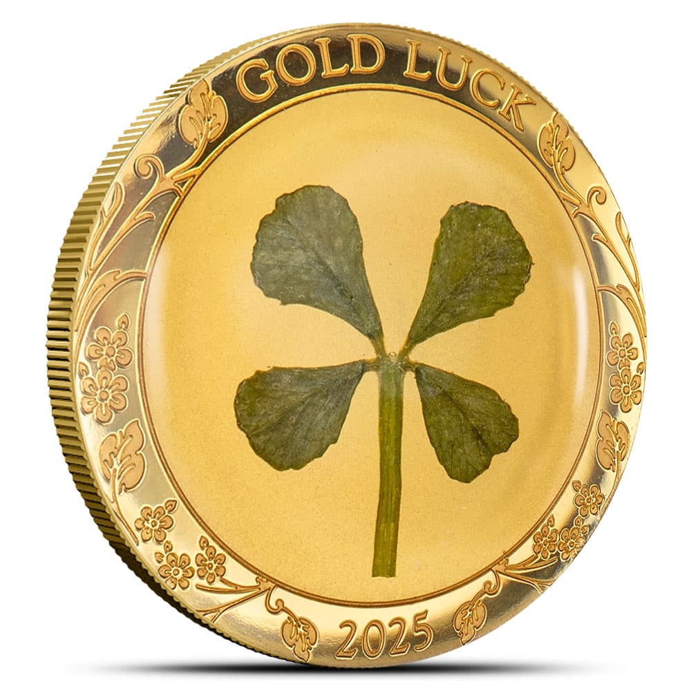 2025 1 Gram Proof Palau Gold Four Leaf Clover Coin