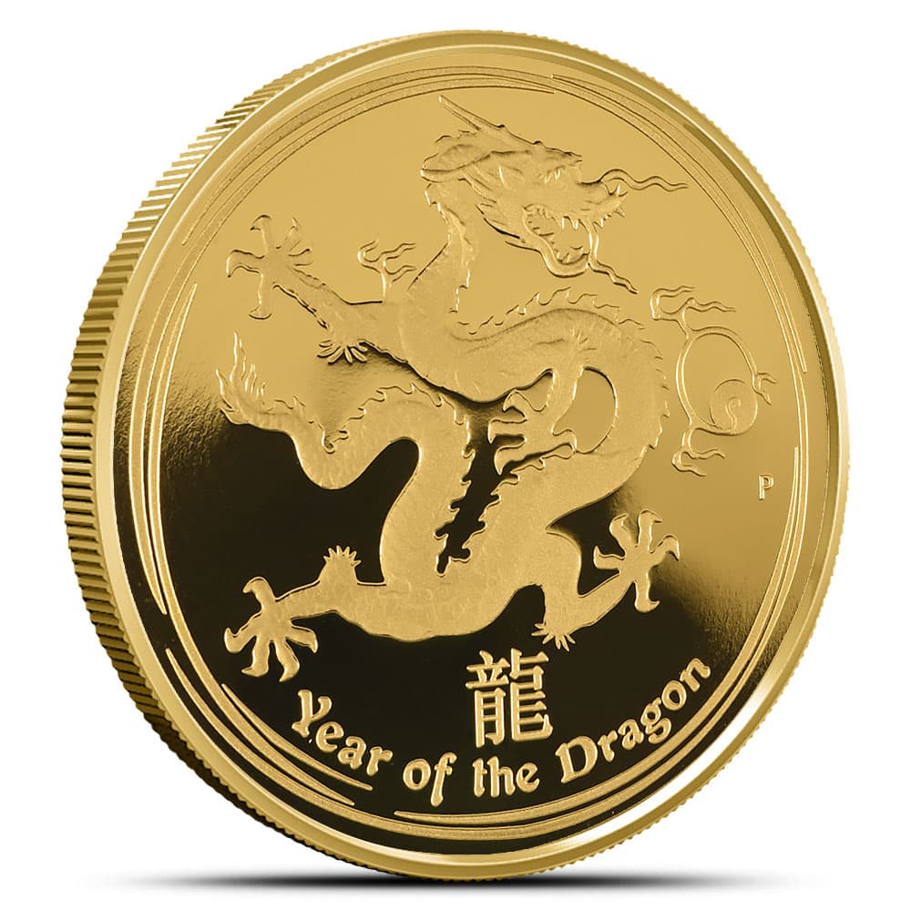 2012 1 oz Proof Australian Lunar Dragon Gold Coin (Box + CoA)