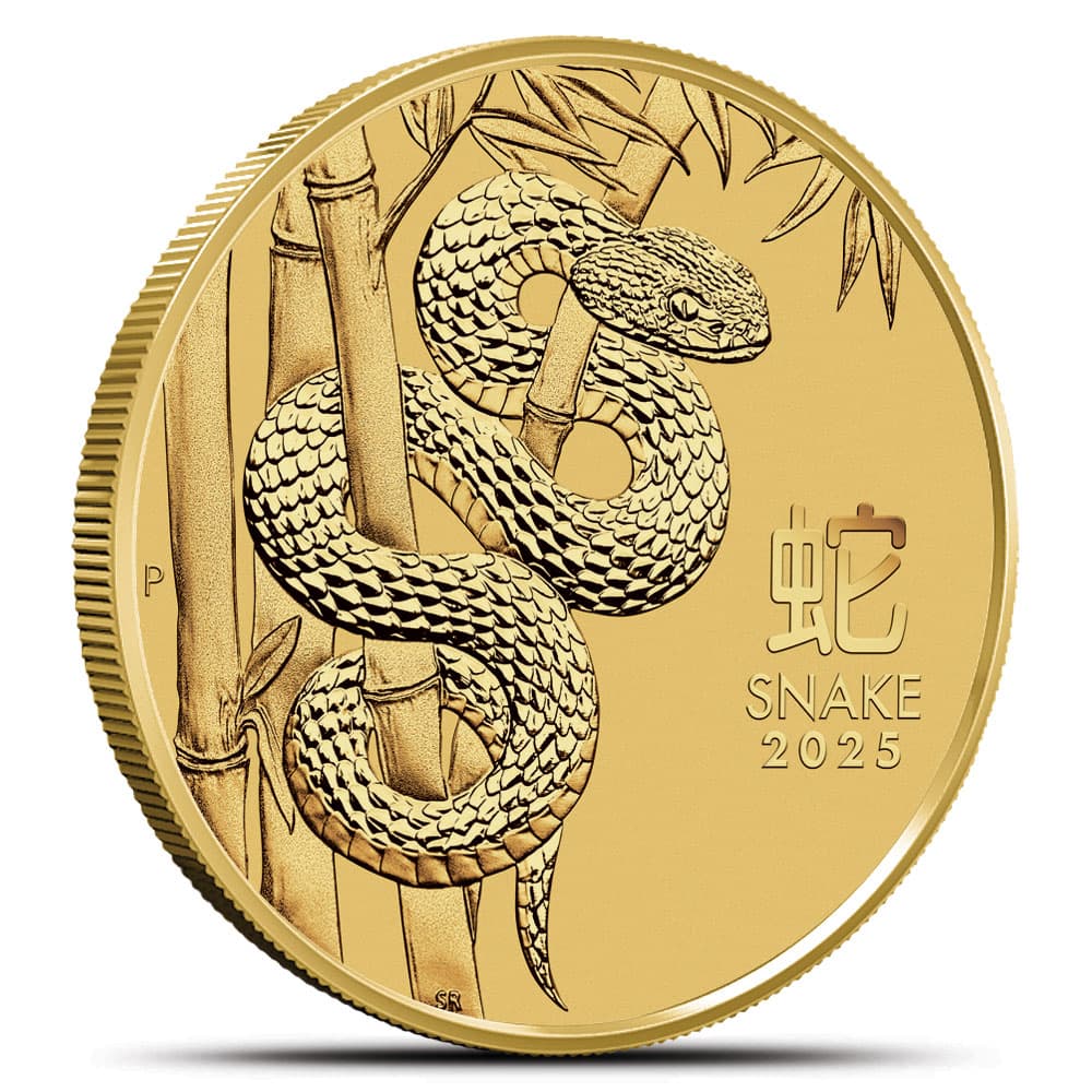 2025 1 oz Australian Gold Lunar Snake Coin (BU)