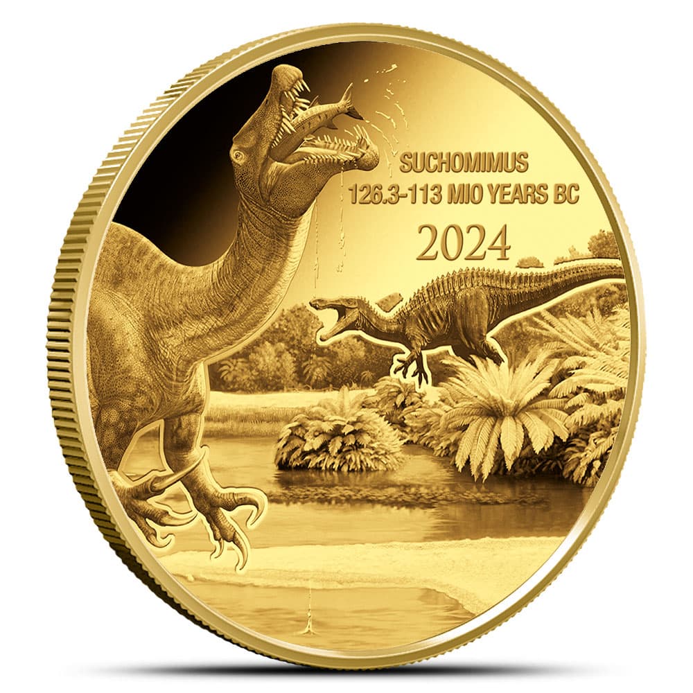 2024 1/2 Gram Proof Congo Gold Suchomimus Coin