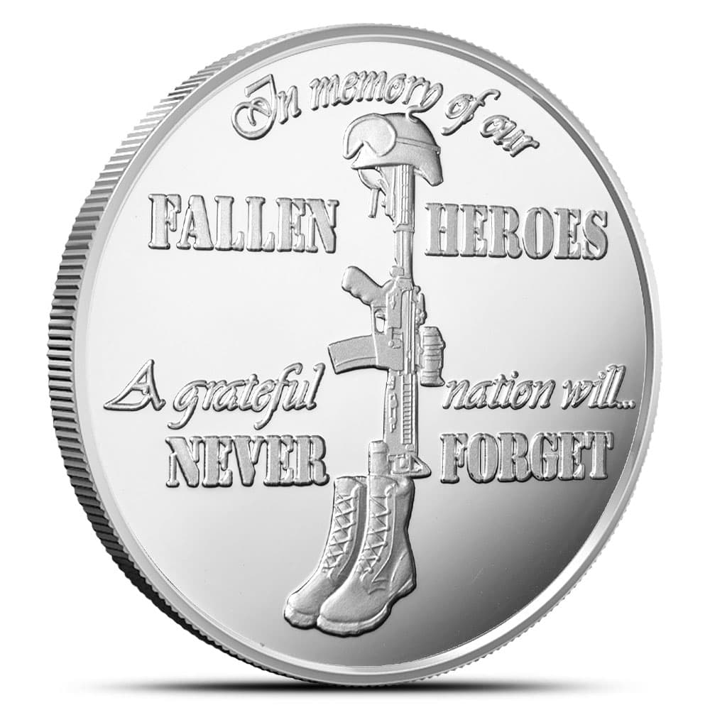 1 oz In Memory of our Fallen Heroes Silver Round (New, Proof-Like)