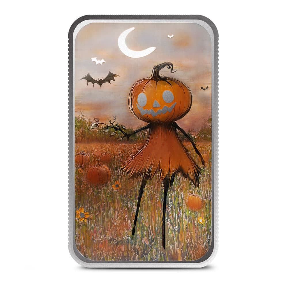 1 oz Colorized Scottsdale Halloween Carving Time Silver Bar (New) - Sep 25, 2024