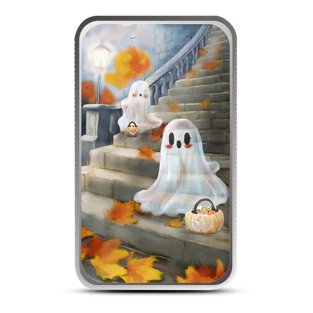 1 oz Colorized Scottsdale Halloween Social Treats Silver Bar (New) - Sep 25, 2024