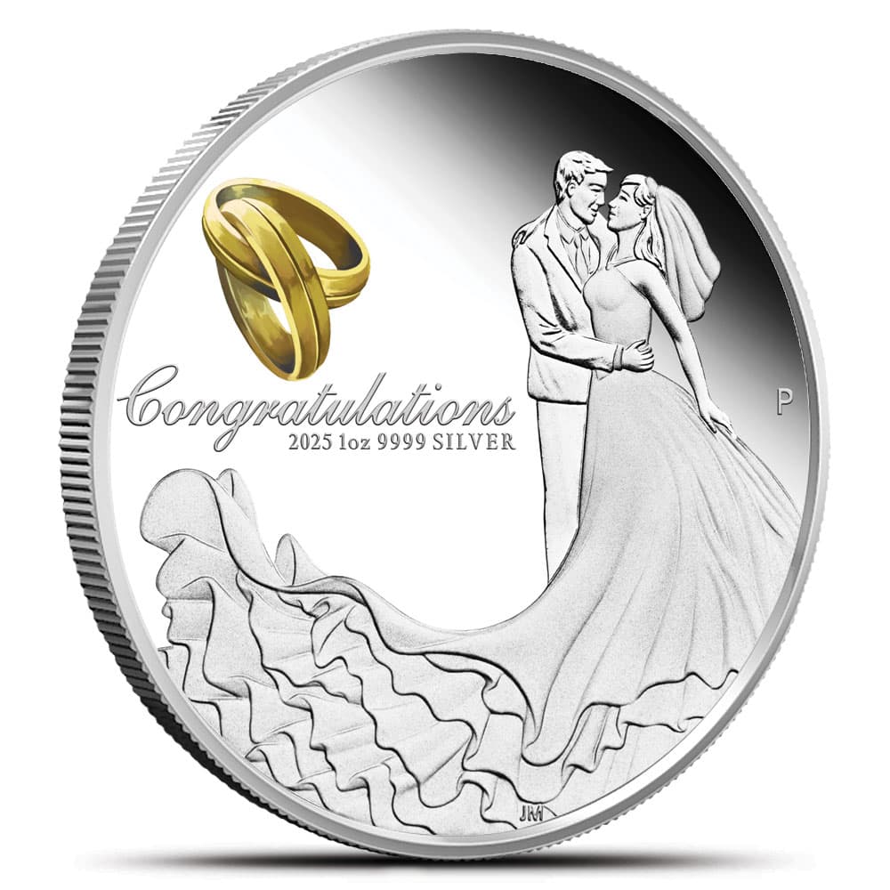 2025 1 oz Proof Australian Silver Wedding Coin (Box + CoA)