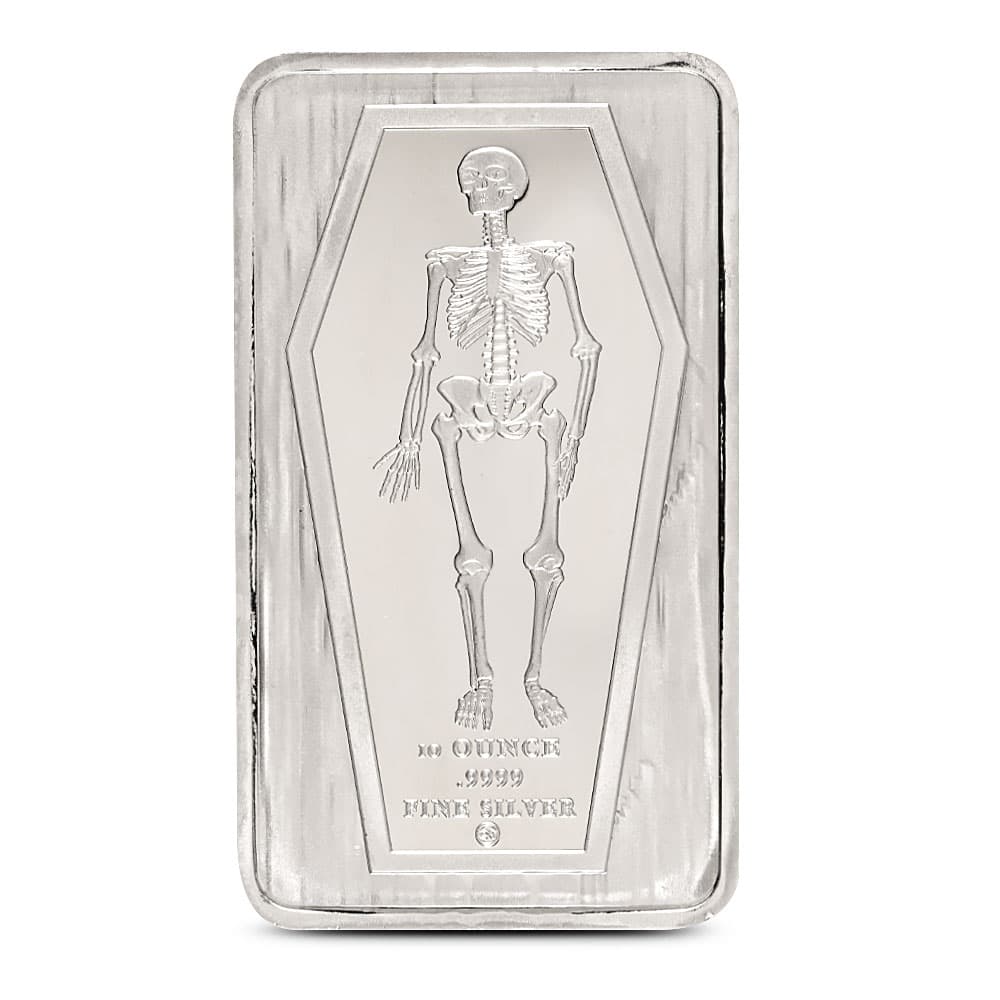 10 oz Skeleton Silver Bar (New)