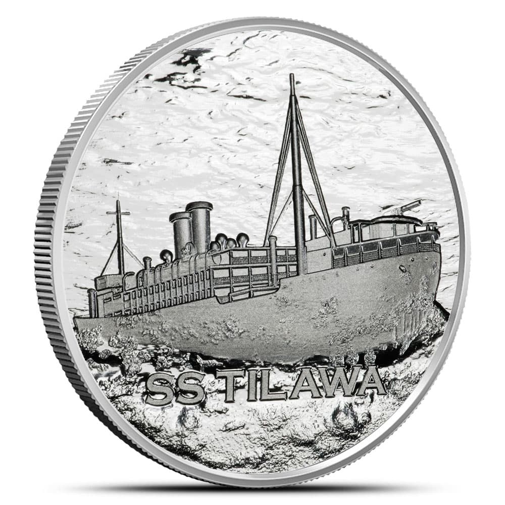 1/2 oz S.S. Tilawa Shipwreck Silver Round (New)