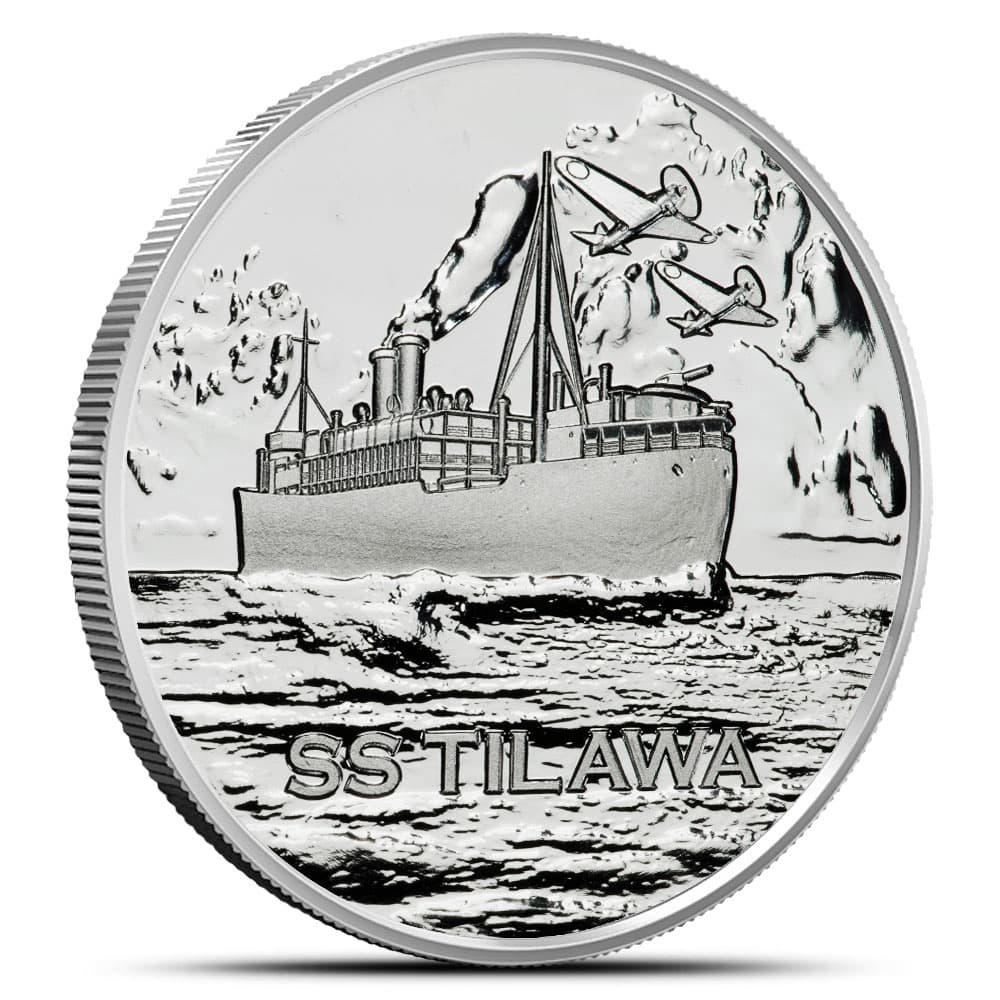 1 oz S.S. Tilawa Silver Round (New)