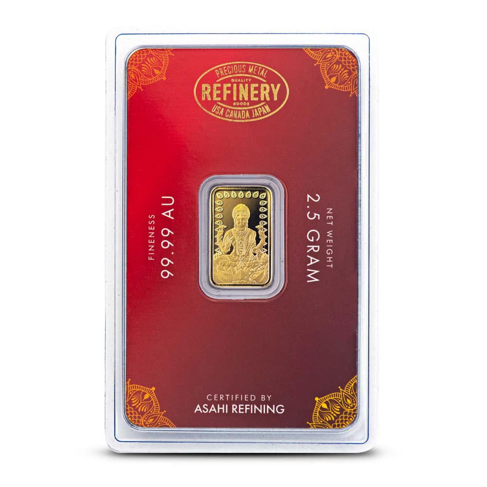 2.5 Gram Asahi Diwali Gold Bar (New, In Assay)