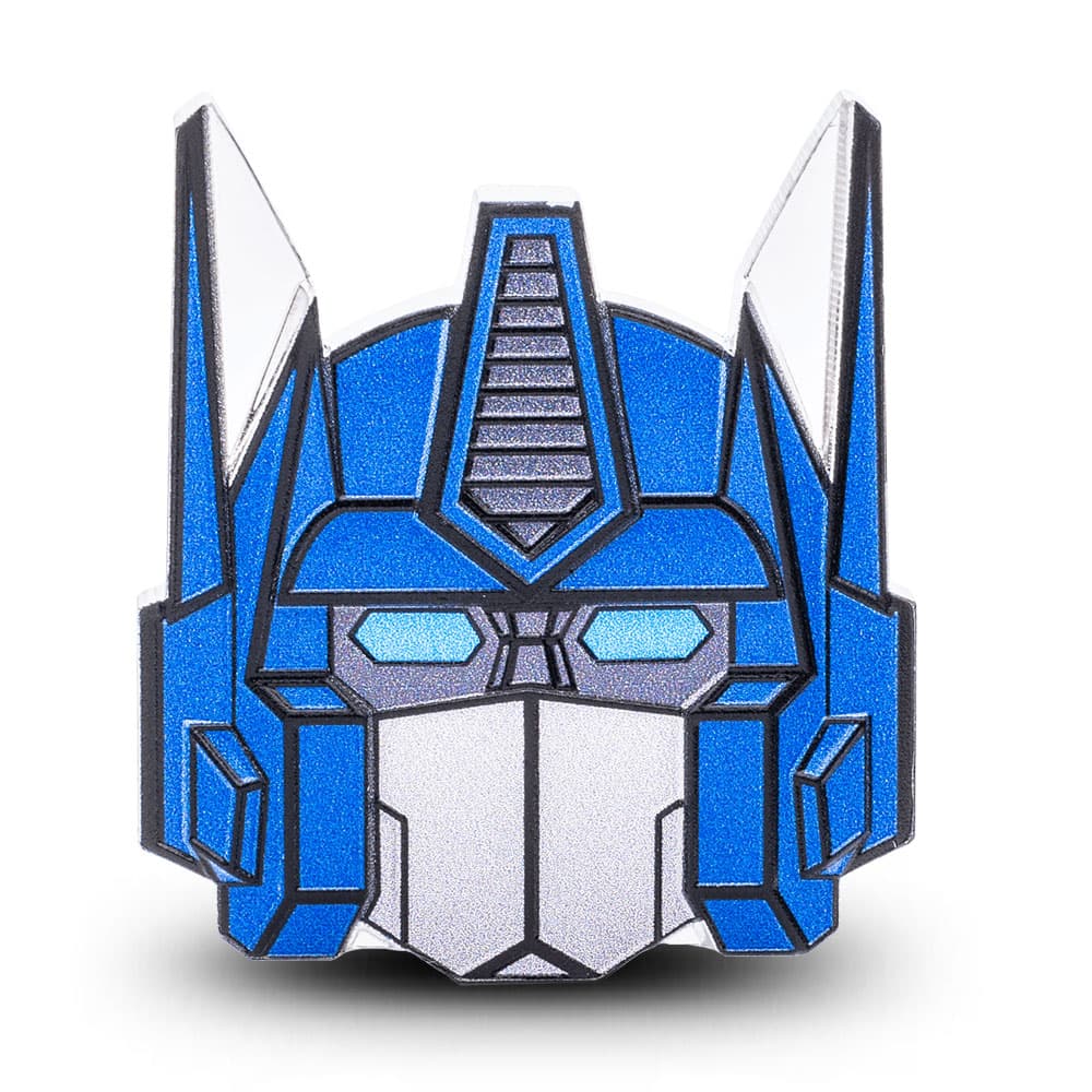 2024 1 oz Proof Colorized Niue Silver Optimus Prime Transformers Head Shaped Coin (Box + CoA)