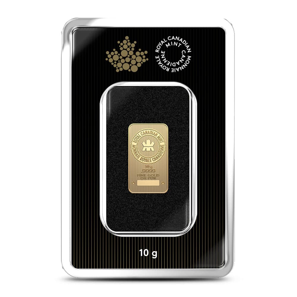 10 Gram (RCM) Royal Canadian Mint Gold Bar (New w/ Assay)