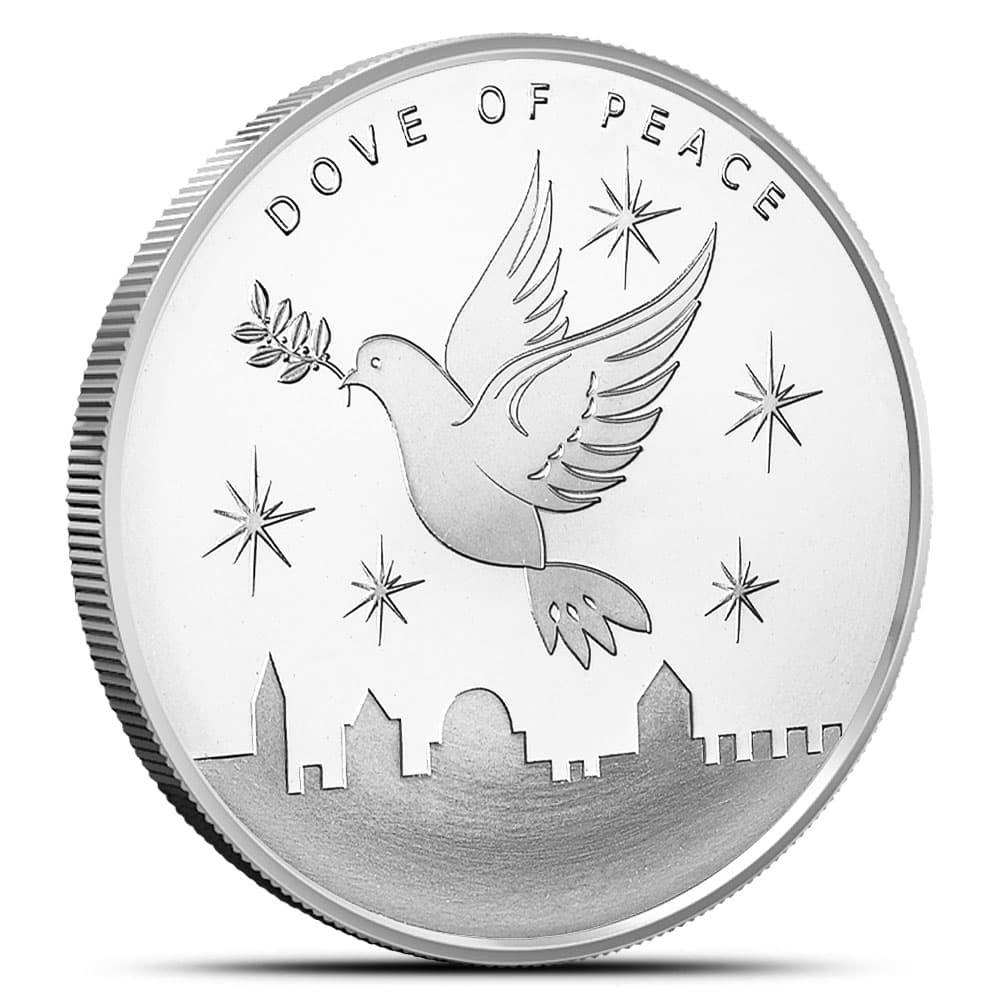 2024 1 oz The Holy Land Silver Dove Of Peace Round (BU)